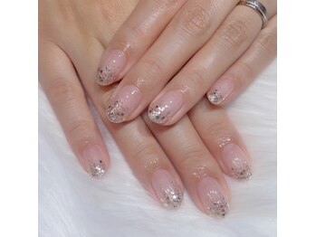 ウープスネイル 北上パル店(OopsNAIL)/ラメグラデーションネイル