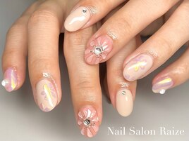 ぷっくりお花ネイル
