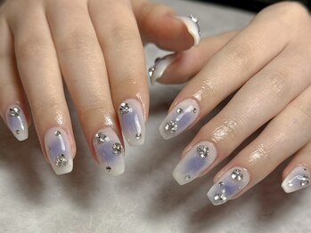 ジュエ(jouer)/紫陽花みたいなチークネイル