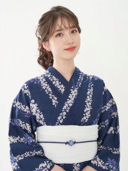 アトリエはるか アミュプラザ鹿児島店の写真/【これからの季節に】浴衣の着付け＋ヘアセット7200円♪