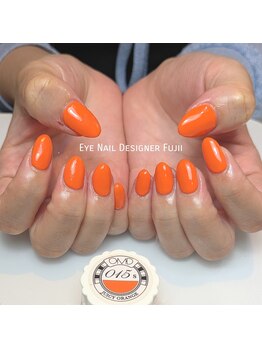 アイネイルデザイナーフジイ(Fujii)/オレンジワンカラーネイル