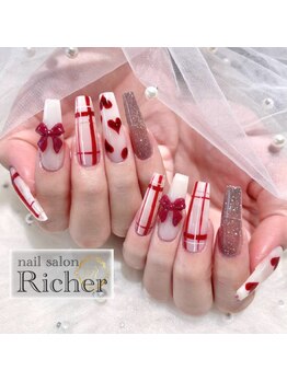 エスフィーネイルサロン リシェル(Esfy nailsalon Richer)/長さ出し 冬デザイン
