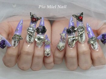 ピオミエルネイル 新宿(pio miel nail)/パープル闇かわ