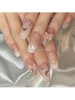 プリンセスフルールボーテ(Princesse Fleur Beaute)の写真/【持ち込みフルアート大人気】トレンドを意識したデザインアートが好評**経験豊富なネイリストがご提案◎