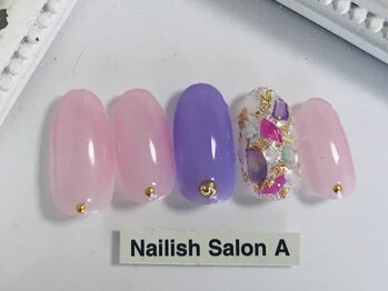 ネイリッシュサロン エー(Nailish Salon A)/カラフルシェルネイル