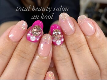 アンクール(an kool)/【ネイル】キラキラピンク