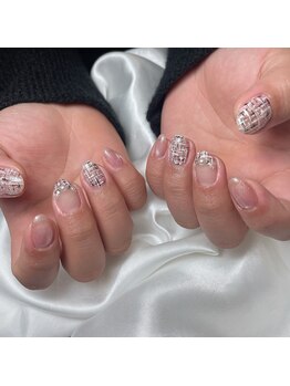 ツイードネイル/ショートネイル