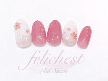 フェリーチェスト(felichest)/桜ネイル☆ゴールドプラン