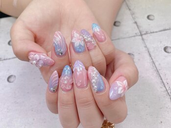 パステルマーメイドネイル