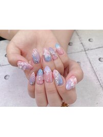 パステルマーメイドネイル