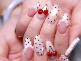 バレンタインホイップネイル