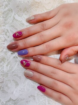 サンネイルルーム(sun nail room)/ワンカラー×ラメ【完全個室】