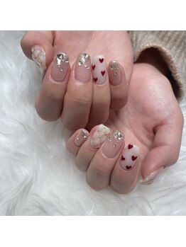 白べぇーっ 本店 湊町店/ハートネイル