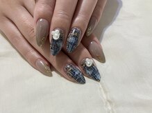 ネイルズ ララ(nails Lala)/ツイードネイル