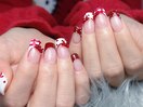 赤のクリスマスネイル