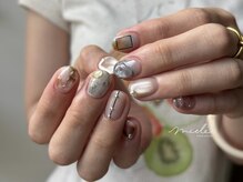 ミエレ(miele)/夏カラーくすみニュアンスネイル