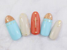 ネイルプラザ 河原町OPA店(NAIL PLAZA)/エスニックカラーネイル☆