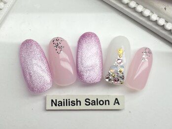 ネイリッシュサロン エー(Nailish Salon A)/マグネットクリスマスネイル