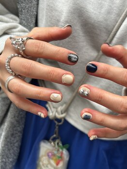 アトリエループ(atelier Loop by shiho)/shihoネイビーネイル