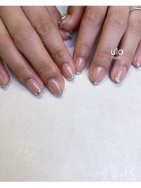 ガラスフレンチネイル