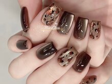 モアグラム 渋谷道玄坂店(More Glam)/ヒョウ柄　マグネット　冬ネイル