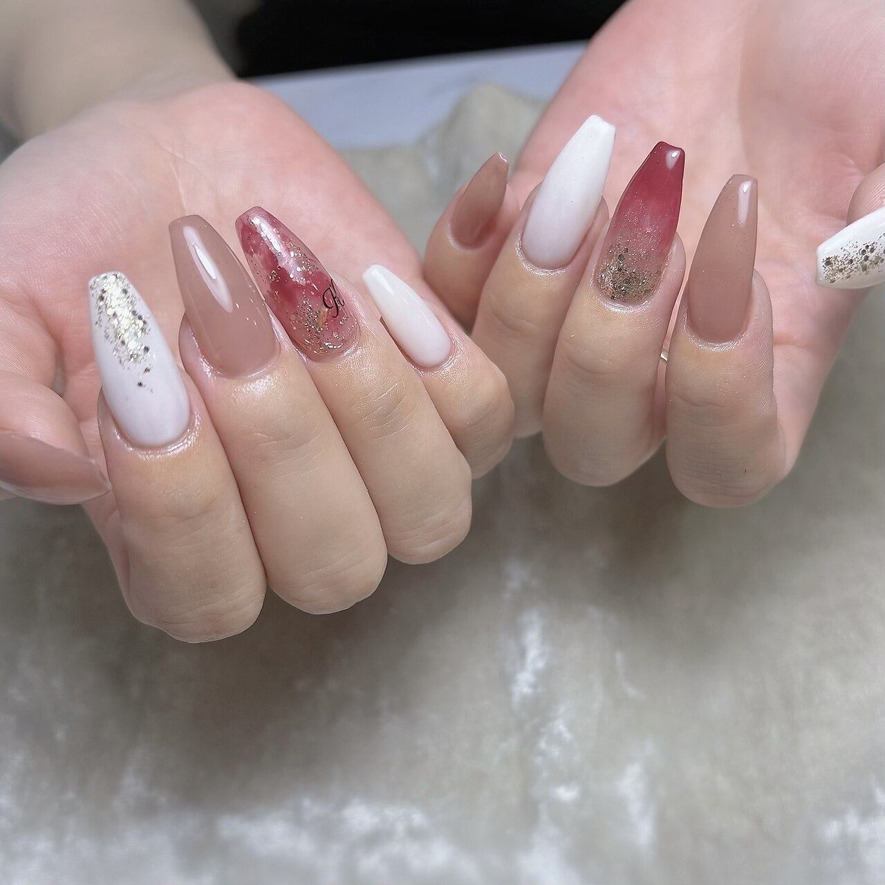 オフィスネイル♪ハンド持ち込みアート2本\7150→\5500