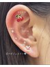 【耳つぼジュエリー】オシャレに健康サポート★シンプル両耳5粒¥2200