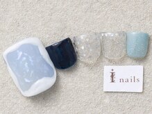 アイネイルズ 三宮店(I nails)/氷ブルーネイル￥8500