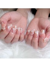 リッシュ トロワ(RICHE trois)/パール×リボンネイル♪ワンホン