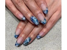 ラウンジ渋谷 本店(RounGe SHIBUYA)/冬のブルーネイル