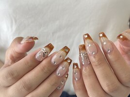 ベッコウフレンチネイル＊