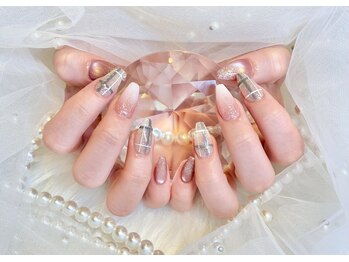 エミラボーテ 心斎橋店(Emi la beaute)/チェック×グラデーションネイル