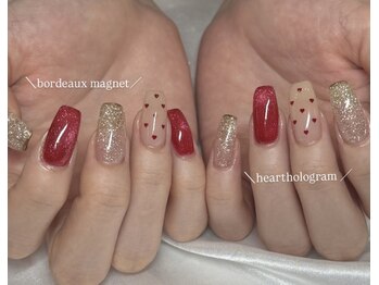 ロミー(Rommy)/ボルドーハートネイル