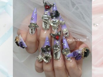 ピオミエルネイル 新宿(pio miel nail)/パープル闇かわ