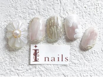 ぷっくりお花ニュアンスミラー