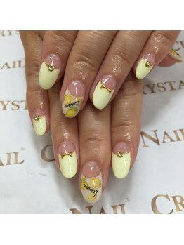 クリスタルネイル ゆめタウン博多店(CRYSTAL NAIL)/レモンネイル