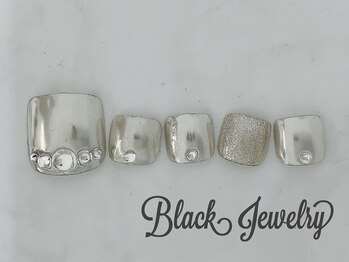 ブラックジュエリー(Black jewelry)/ミラーネイル