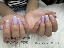 マンディーズ(MandY's)/パープル/フレンチ／アシンメ