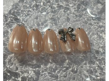 ミュウネイル(miu_nail)/オーロラ×リボンネイル