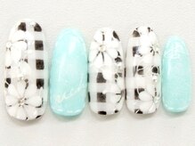 ネイリックス 栄ガスビル(NAILX)/モノトーンフラワー☆