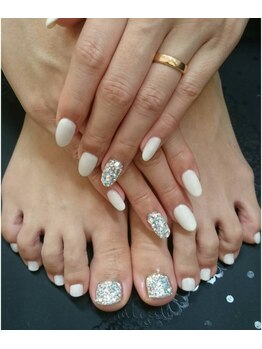 クリスタルネイル ゆめタウン博多店(CRYSTAL NAIL)/埋め尽くしネイル