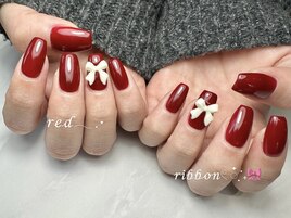 ワンカラー×ribbon