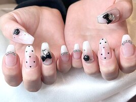 ブラックリボン×ハート