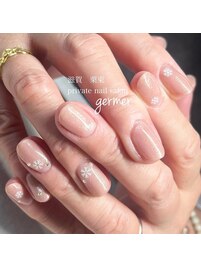 雪の結晶ネイル！