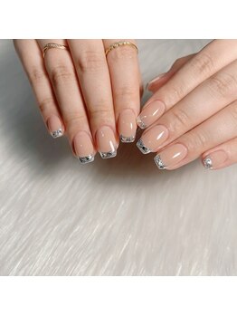 バブラブ/ガラスフレンチネイル