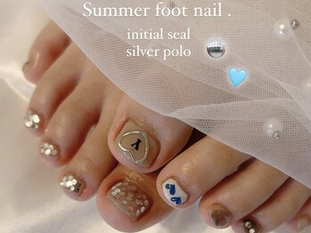 大垣ネイル/推しイニシャル可愛い！