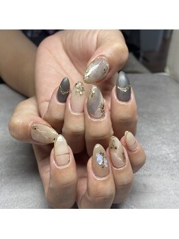 Mネイルアンドカフェ シェレステ/秋ネイル