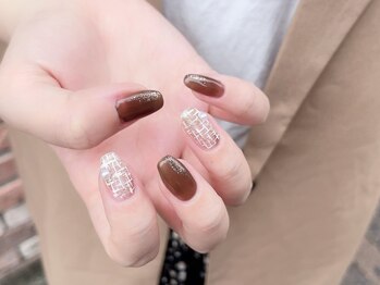 アバネイル 藤が丘(AVA NAIL)/秋冬ツイードネイル
