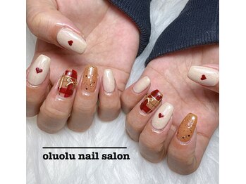 オルオル(OluOlu)/ハート×リボン×チェック柄