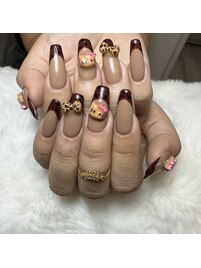 長さだしネイルhello kity
